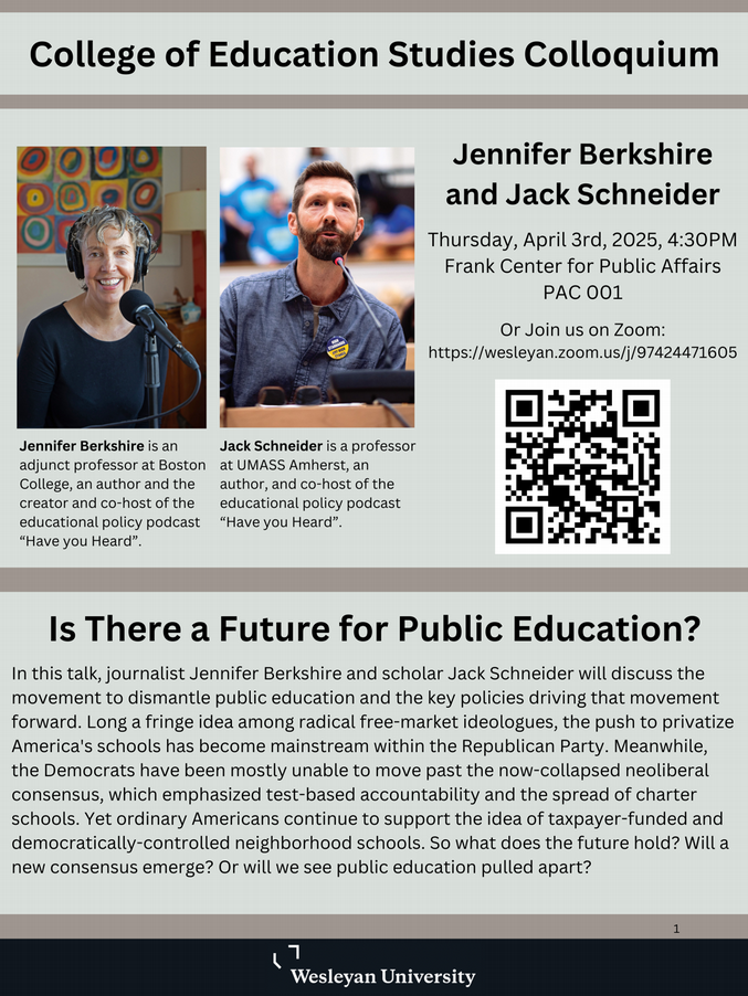 Berkshire and Schneider Colloquium event